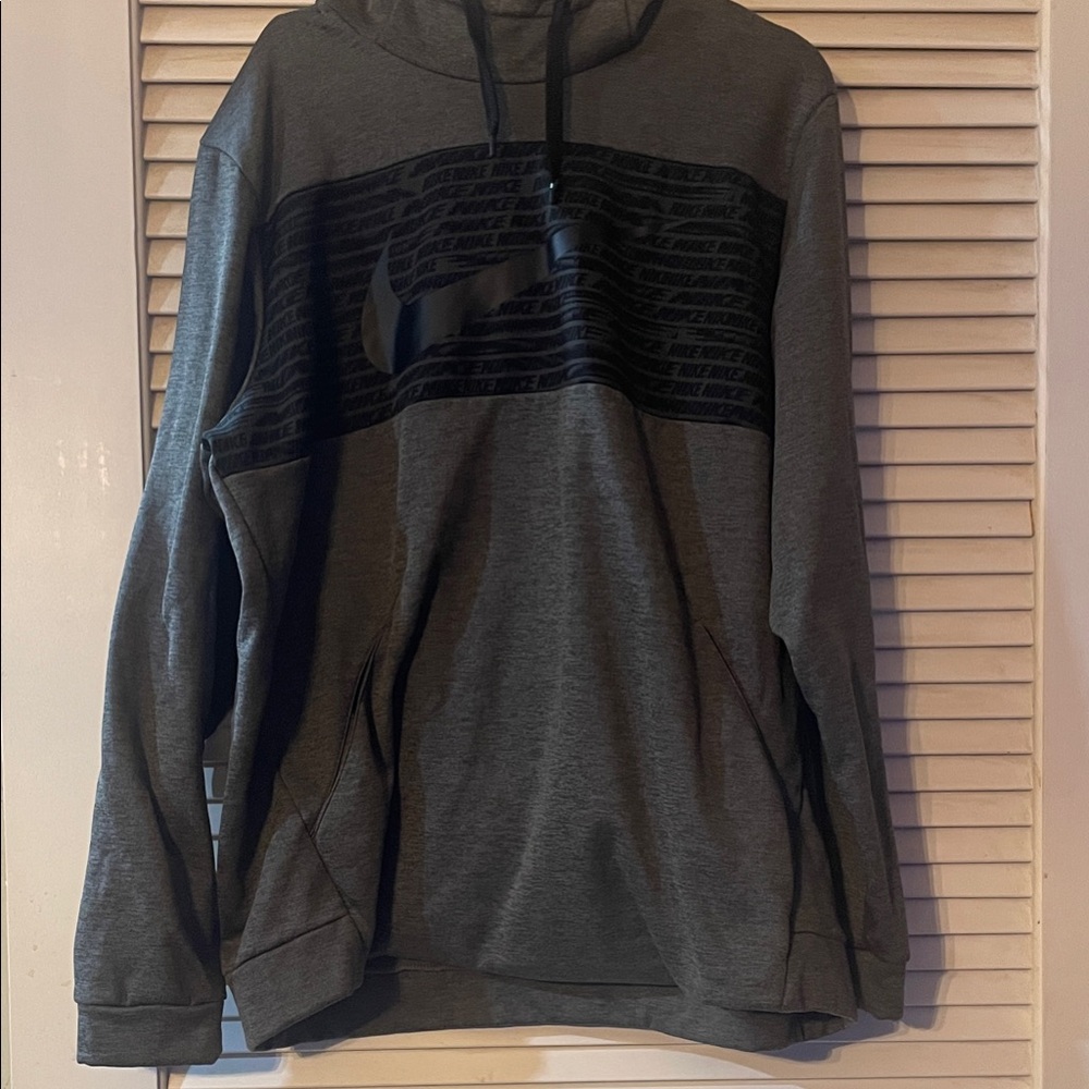Nike Dark Gray Hoodie with Black Logo